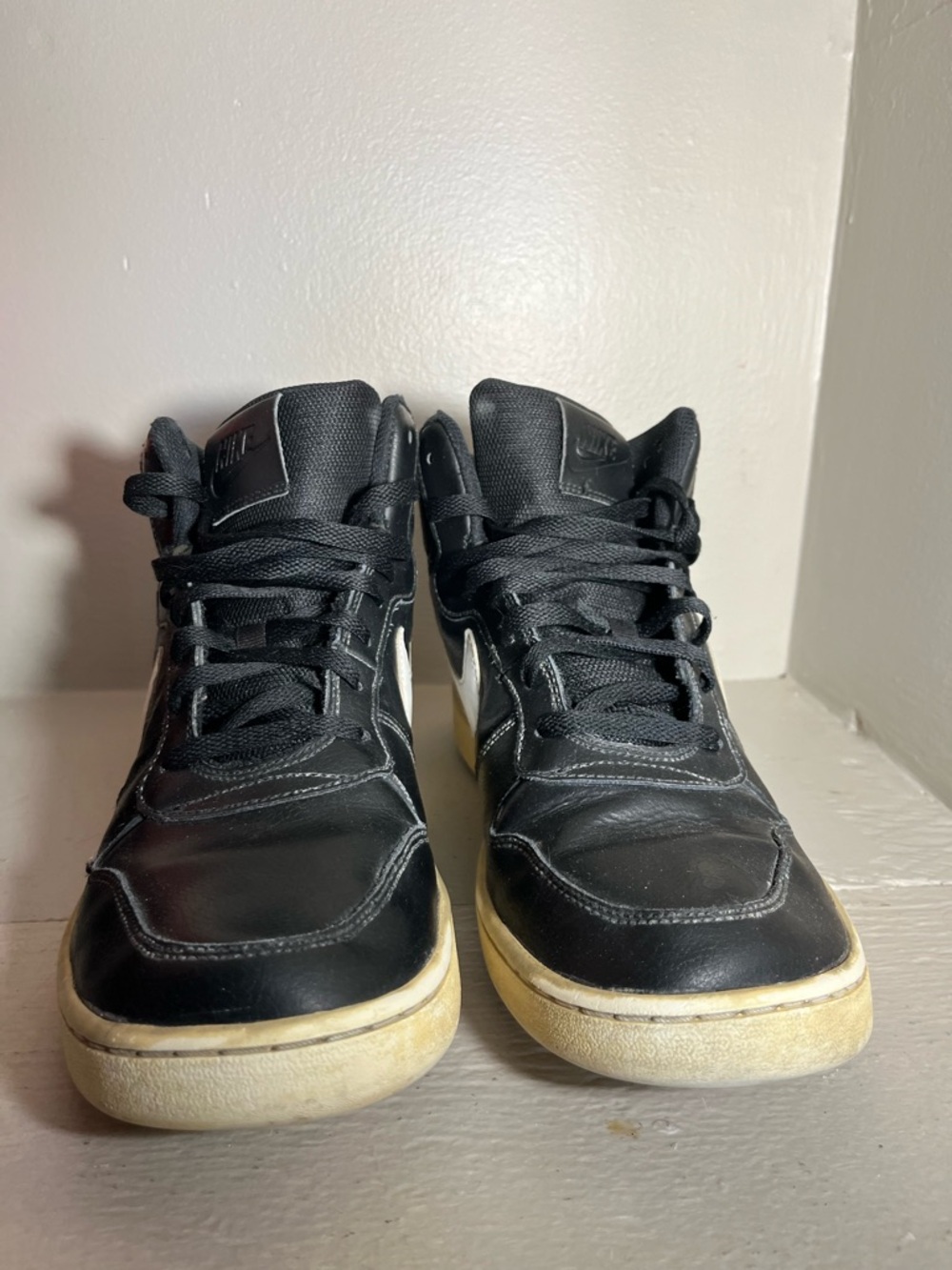 Nike Ebron highs in a black and white colourway